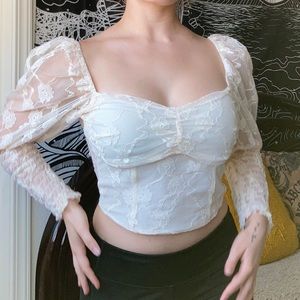 S, Beautiful Cream colored ‘Divided’ top